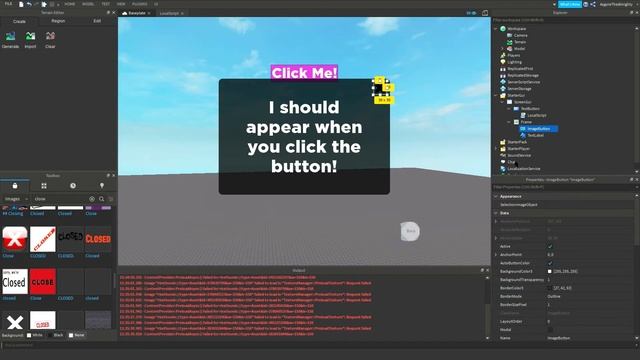 Roblox Studio | How to Make an X Button for your GUI смотреть онлайн