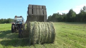 Сенозаготовка. Прессование сена рулонным пресс подборщиком ПРП 1.6
