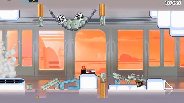 Angry Birds Star Wars Level 4-20 Cloud City 3 Star Walkthrough смотреть онлайн