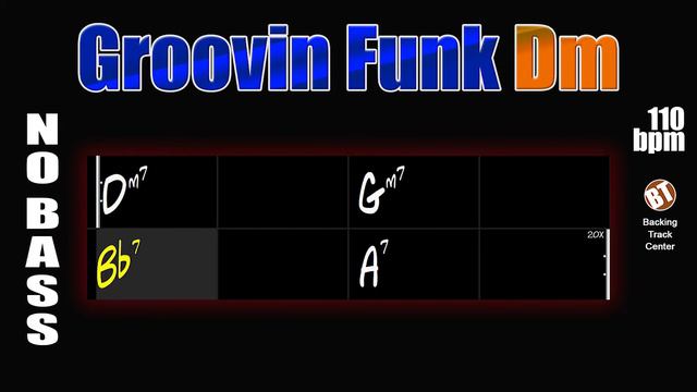 Groovin Funk NO BASS Backing Track in Dm - 110bpm смотреть онлайн