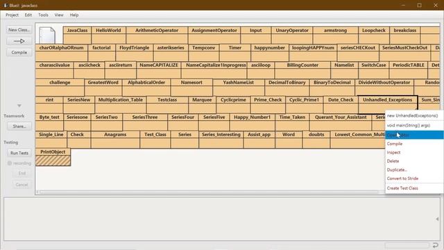 Unhandled Exceptions Java program смотреть онлайн