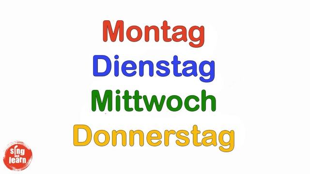 Das Wochentage Lied | Days of the week in German song for kids смотреть онлайн