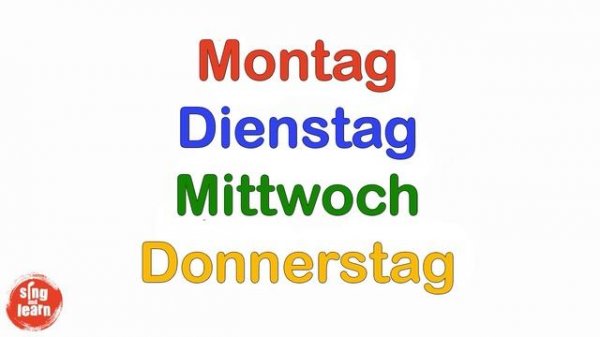Das Wochentage Lied | Days of the week in German song for kids