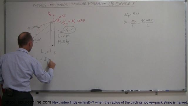 Physics 13.5 Angular Momentum (9 of 11) Ex. 8: Bullet Striking Beam at Angle смотреть онлайн