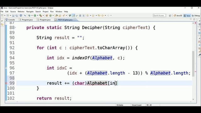 rot13 cipher in java смотреть онлайн