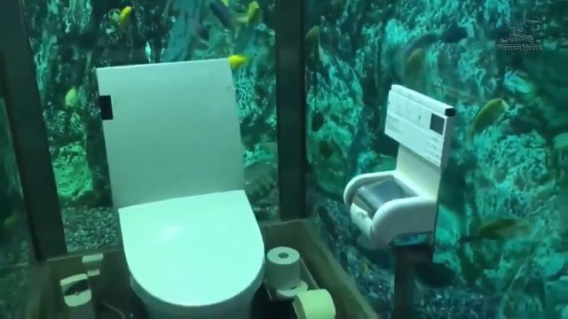 Туалет внутри аквариума опыт японского кафе смотреть онлайн