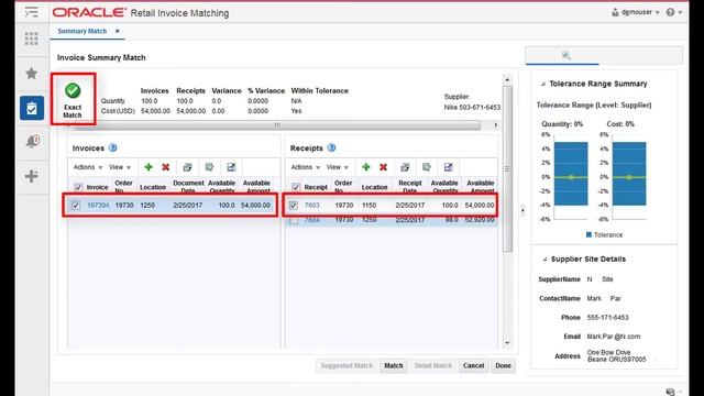 Retail Documentation–Retail Invoice Matching Cloud Service: Summary Match смотреть онлайн