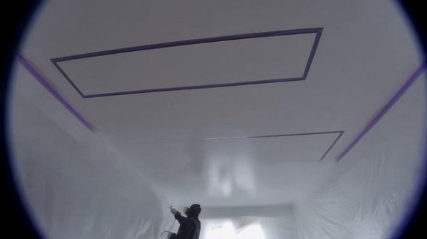 Покраска потолка без полос в реальном времени. Краска Dulux DIAMOND Extra Matt. Перекраска потолка.