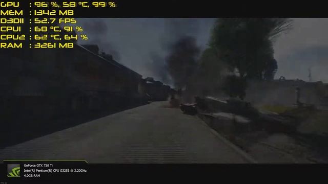 War Thunder (CPU benchmark) - Pentium G3258 4.2@ GTX750TI 2GB GS смотреть онлайн