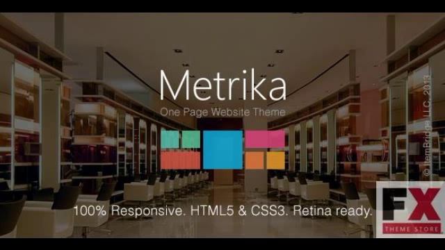 Preview Metrika â€" Responsive OnePage WordPress Theme смотреть онлайн