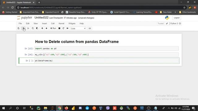 How to Delete column from pandas DataFrame | pandas Delete column from pandas DataFrame смотреть онлайн