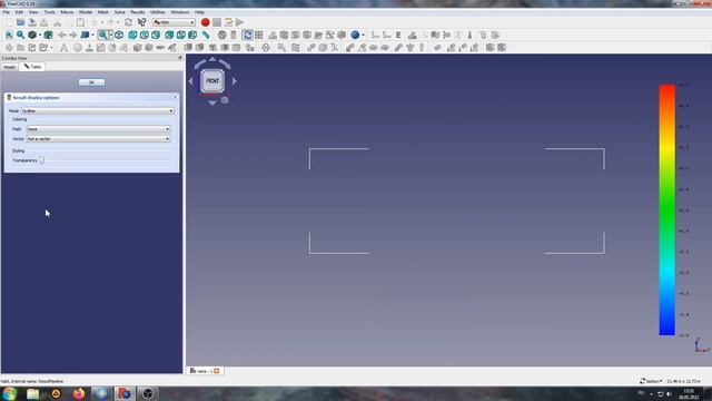 Расчет трехшарнирной рамы во FreeCAD FEM смотреть онлайн