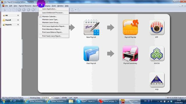 P009 Leave Maintain Calendar Leave Type And Leave Group - SQL Payroll Software смотреть онлайн