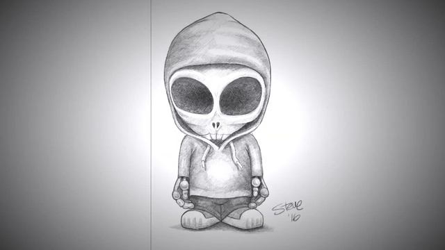 Lil Alien Pencil Sketch Procreate on iPad Pro смотреть онлайн