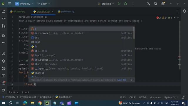 Count No of White space in python ,Hindi/Urdu . Print String without white space .@furqaanemam.7648 смотреть онлайн