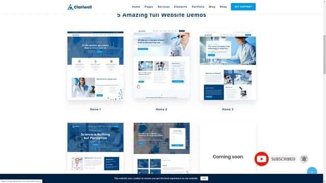 Clariwell Medical Laboratory amp Research WordPress Theme смотреть онлайн