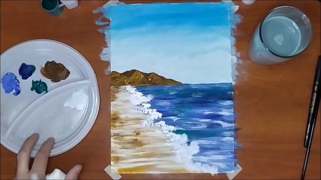 ОНЛАЙН ЗАНЯТИЕ "Морской пейзаж". Преподаватель - Хорькова Ю.Г. смотреть онлайн