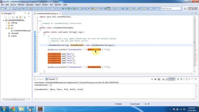 LinkedHashSet (Constructor) | Java Collection Framework смотреть онлайн