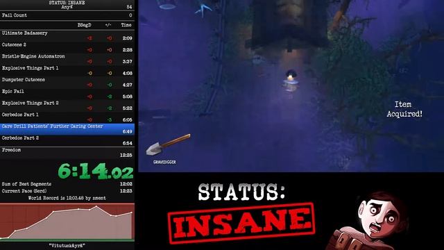 [Old WR] STATUS: INSANE Speedrun Any% Masochist 12:10.03 смотреть онлайн