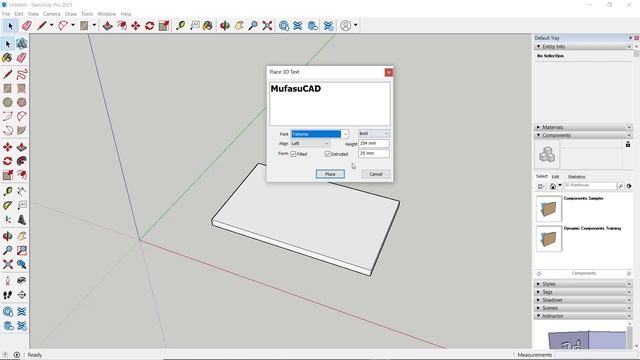 Sketchup How To Add Text