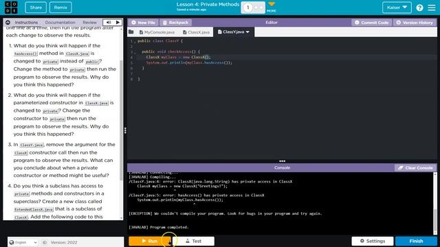 Code.org Lesson 4.1 Private Methods | Tutorial with Answers | CSA Unit 7 смотреть онлайн