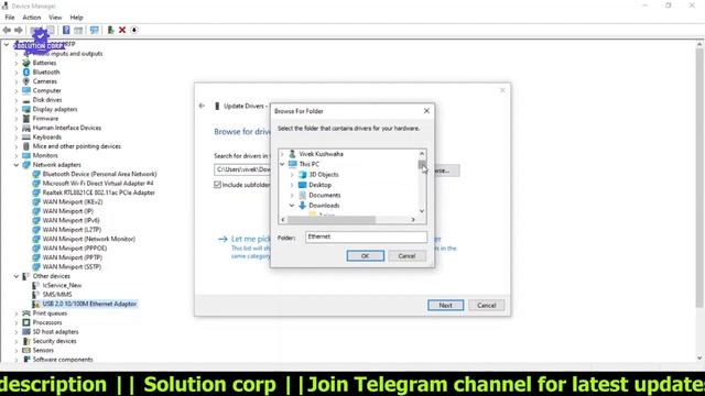 Lan To Usb Driver Windows 10 || USB 2.0 Ethernet Adapter Driver || Hindi || Solution Corp