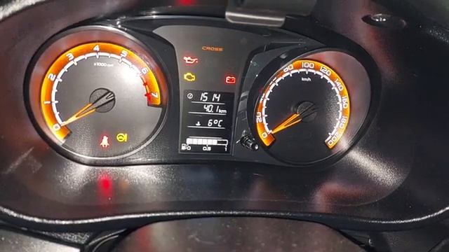 LADA GRANTA CROSS 23 Пробег 1017 км проверка уровня масла работа двигателя средний расход бензина смотреть онлайн