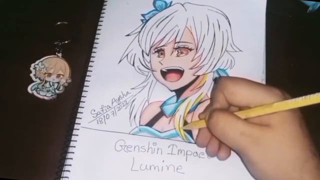 Genshin impact : Lumine drawing by Kairi-Hikari30 смотреть онлайн