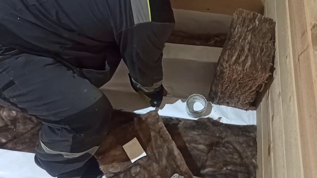 Дом из бруса своими руками. Утепление пола первого этажа. смотреть онлайн