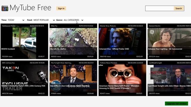 MyTube Free для WINDOWS 8.1 смотреть онлайн