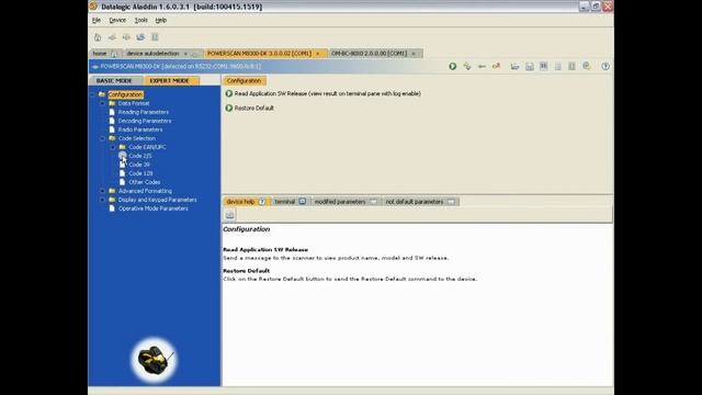 Configuring Your Scanner with Datalogic Aladdin™ Software смотреть онлайн