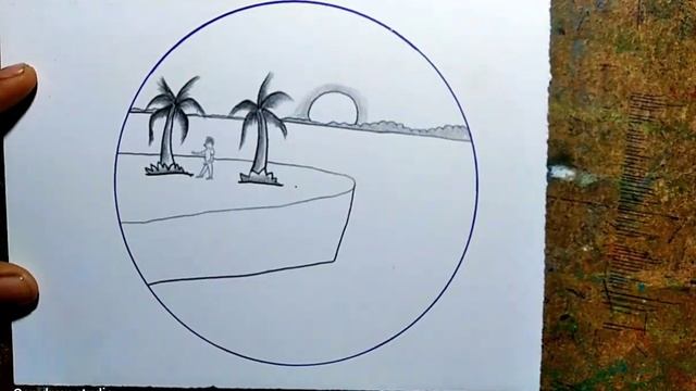 Part 7 easy circle in scenery drawing with pencil sketch смотреть онлайн