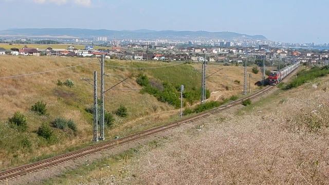 Поезд № 109 Анапа-Москва с тепловозом ТЭП70БС-205 смотреть онлайн