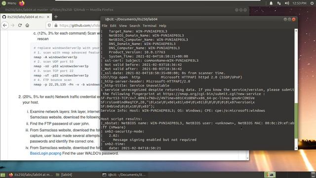 Lab04 Network Reconnainssance смотреть онлайн