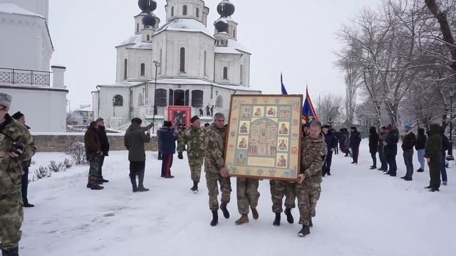 Воскресенский собор станицы Старочеркасской, панихида по невинно убиенным казакам . смотреть онлайн