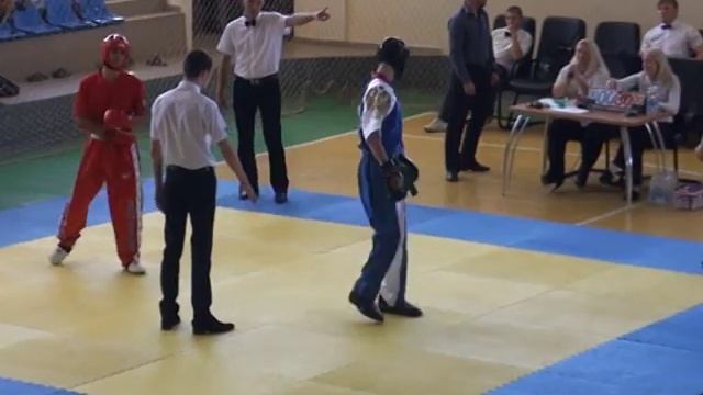 Лебедев Дмитрий 1.2 ПОИНТ 18.09.15 Чемпионат и Первенство Республики Крым по кикбоксингу WAKO смотреть онлайн