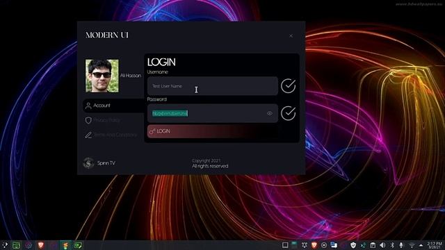 Modern Login Form | Validate Input Fields | Animated Response Notification | PySide PyQT QT смотреть онлайн