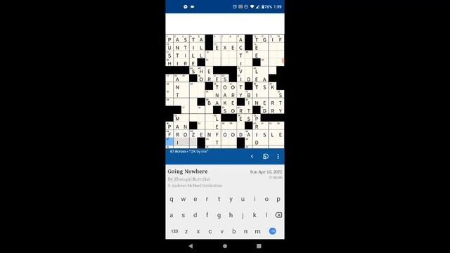 Solving the USA Today Crossword ★ 04/10/2022 (Sunday puzzle) ★ "Going Nowhere" смотреть онлайн