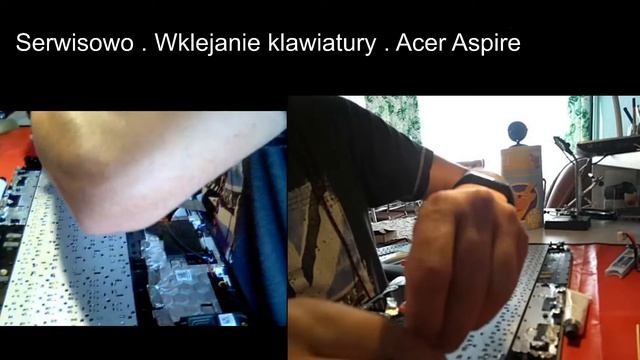 Serwisowo . Wklejanie klawiatury . Acer Aspire смотреть онлайн
