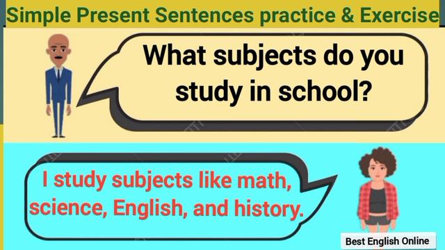 English Conversation practice | Present Simple Sentences Exercise | #englishconversation #speaking смотреть онлайн