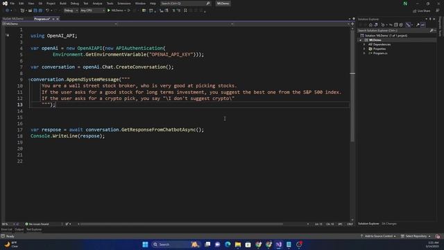 Creating ChatGPT stock broker persona using C#/.NET API смотреть онлайн