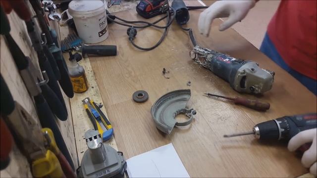 How to disassemble and repair Bosch small angle grinder 125 mm смотреть онлайн