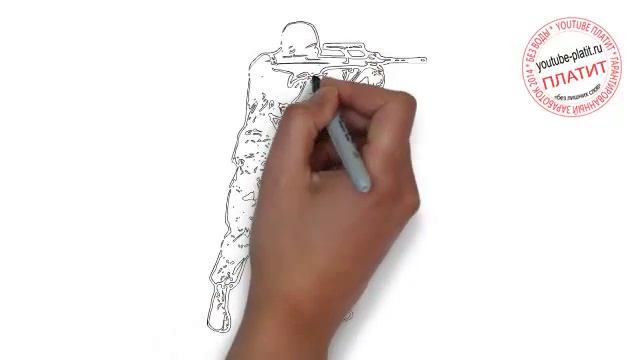 Как нарисовать снайпера поэтапно смотреть онлайн