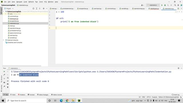 #12 Indentation in Python | Python Indentation | Python Indentation in Hindi смотреть онлайн