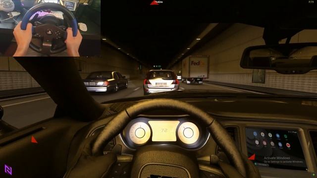 Dodge Challenger Demon & Dodge Charger Hellcat Cutting Traffic! - Assetto Corsa | Thrustmaster T150 смотреть онлайн