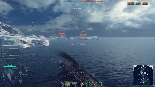 World of Warships Zao 148K DMG Supporting Destroyers -ISLANDS OF ICE смотреть онлайн