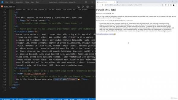 04 - Page structure with HTML - 003 A full example HTML and CSS