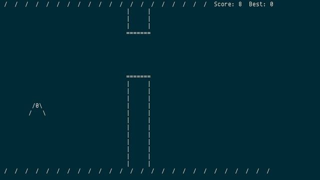 ASCII Flappy Bird! (or Bat?) смотреть онлайн