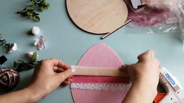 Пасхальное яйцо из фетра лент цветочков декор на пасху своими руками смотреть онлайн