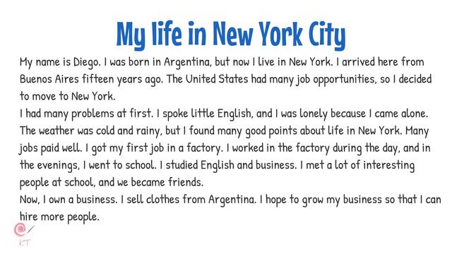 Diego's story- Past Simple (English Grammar Lesson) смотреть онлайн